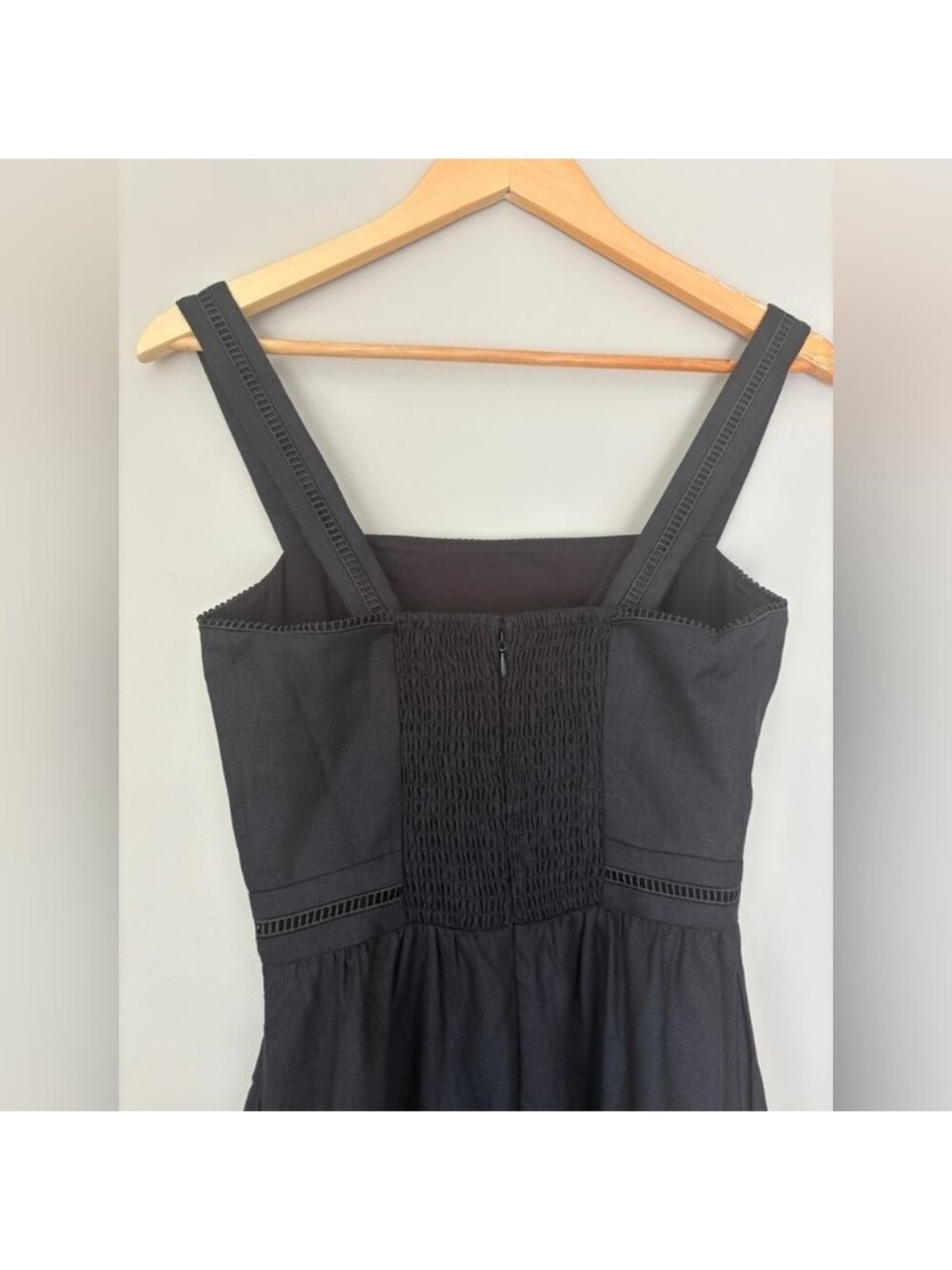 NEW Reformation Everett Sleeveless Linen Embroidered Midi Dress | US 6 UK 10 - Picture 12 of 15